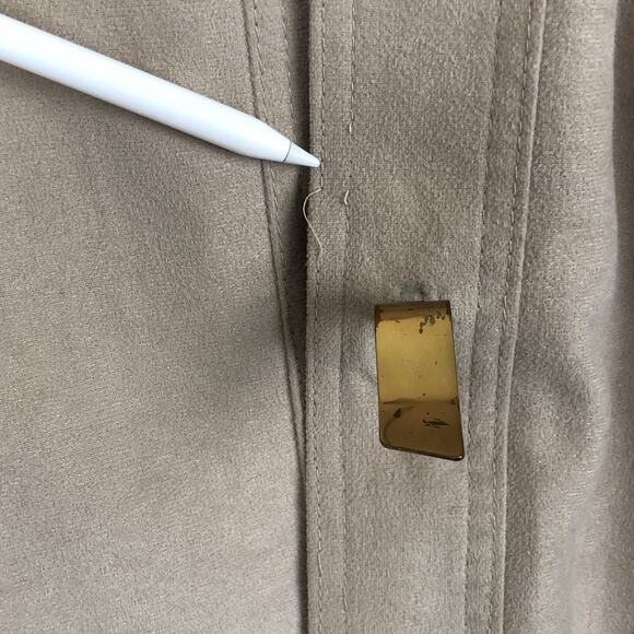 VTG All-Weather Coat Women's M Tan Grommet Clip Fasteners Pockets Puget Sounder - Picture 13 of 13